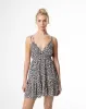 Vestido corto escote profundo print mujer sold by Gef