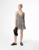 Vestido corto escote profundo print mujer sold by Gef