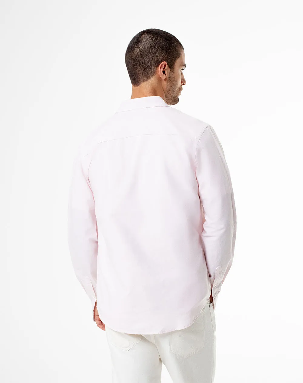 Camisa manga larga slim algodón rosada hombre sold by Gef product image thumbnail 2