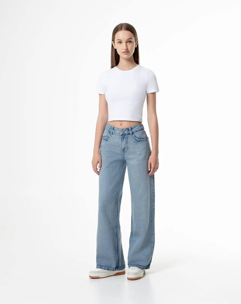 Camiseta crop slim algodón blanca mujer sold by Gef product image thumbnail 4