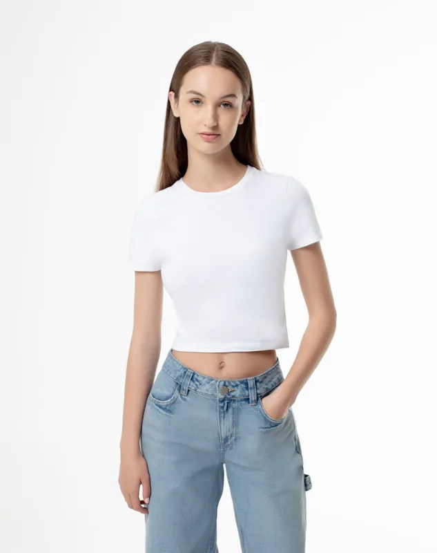 Camiseta Lovit slim fit manga corta blanca sold by Gef
