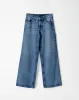Jean wide leg tiro medio 4 bolsillos azul oscuro para mujer sold by Gef