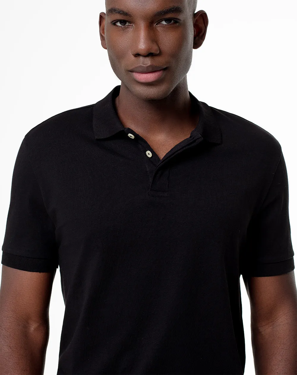 Polo slim algodón negra hombre sold by Gef product image thumbnail 3