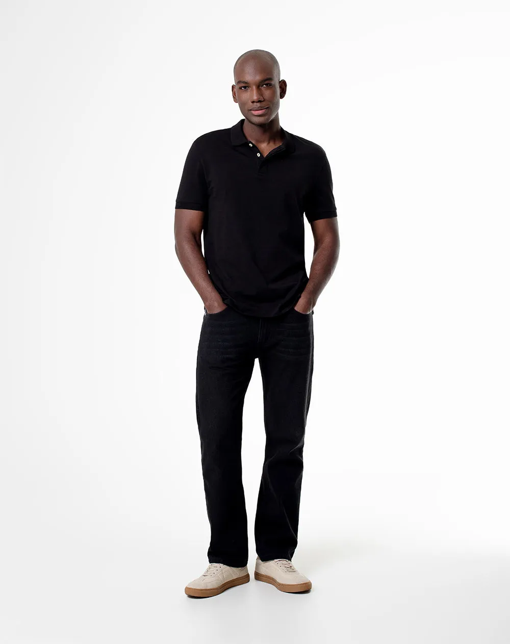 Polo slim algodón negra hombre sold by Gef product image thumbnail 4