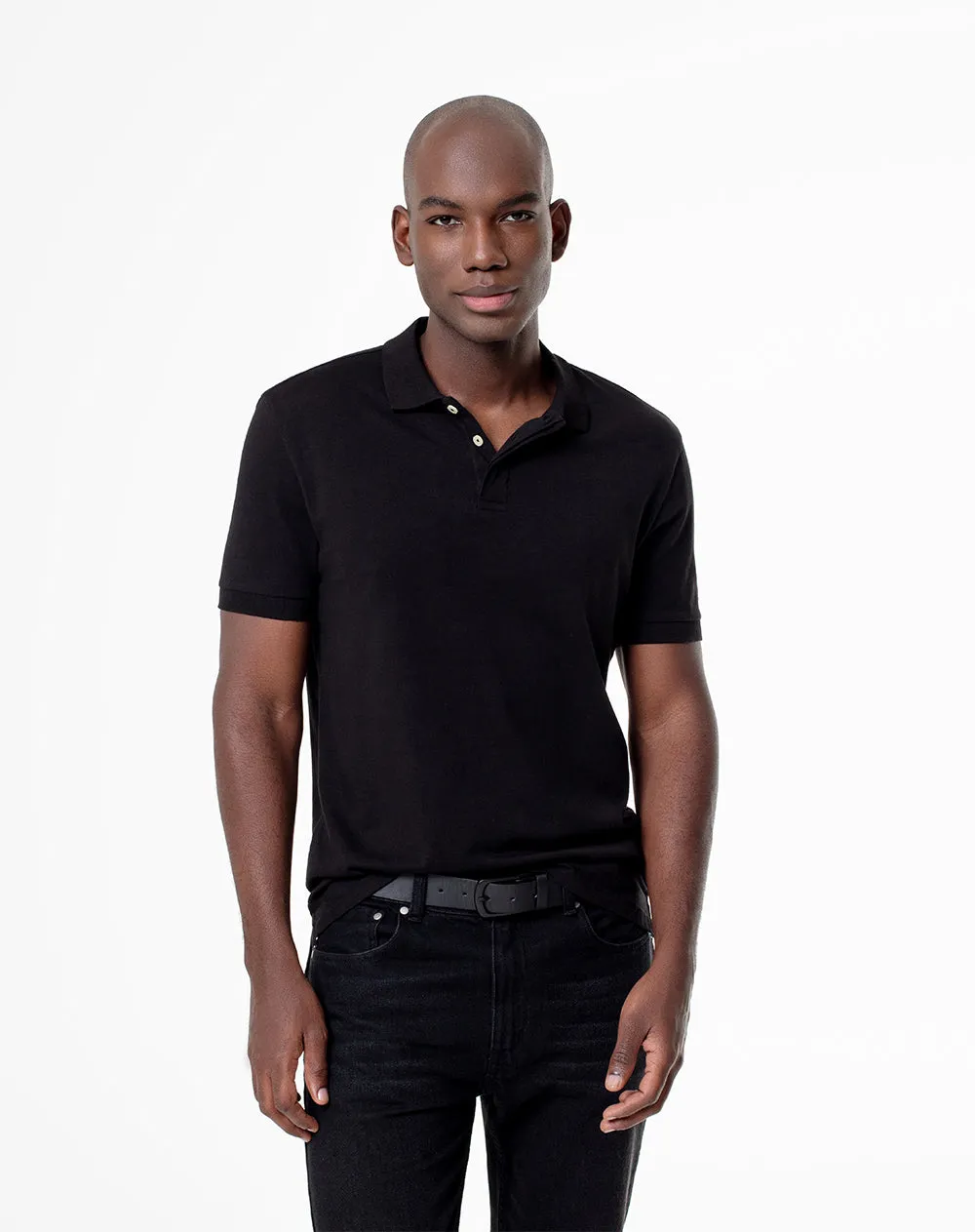 Polo slim algodón negra hombre sold by Gef