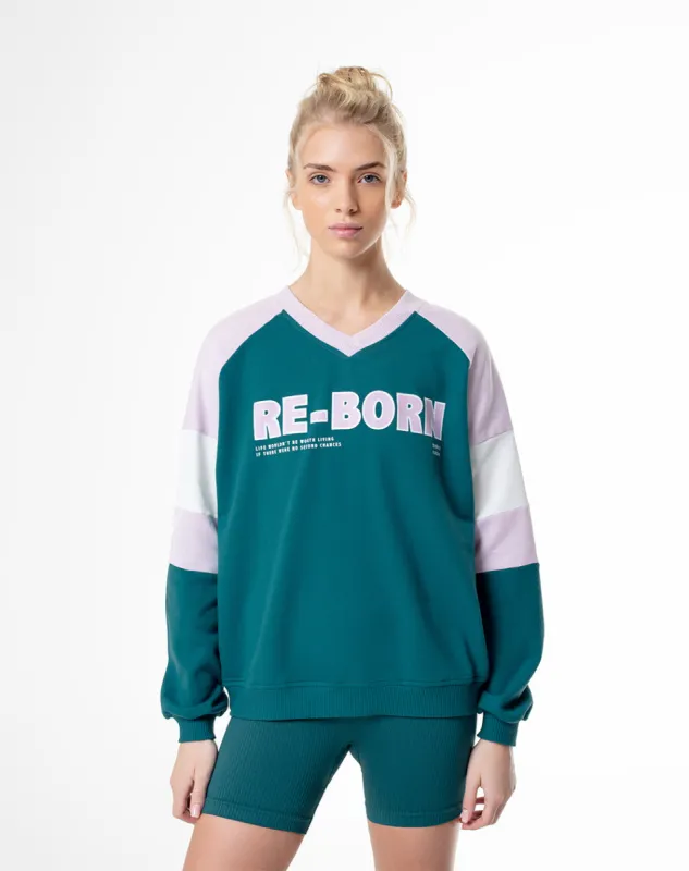 Buzo algodón sostenible holgado verde para mujer sold by Gef