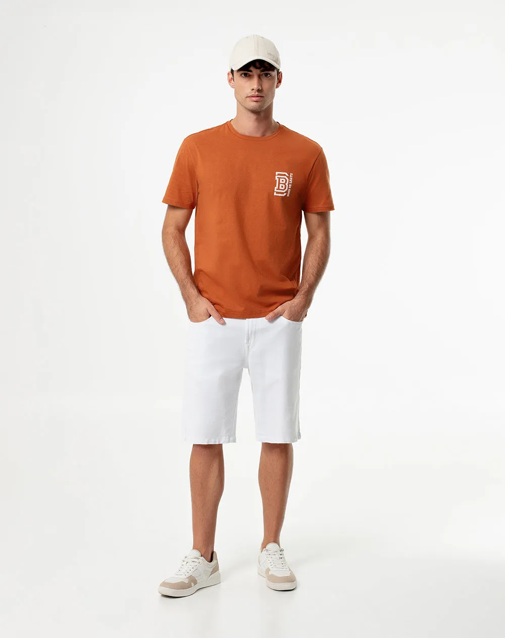 Camiseta slim fit manga corta café sold by Gef product image thumbnail 4