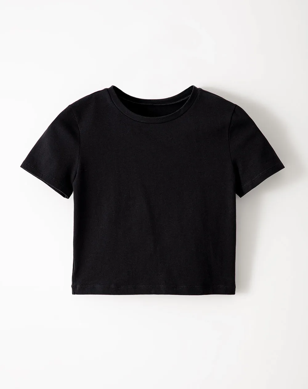 Camiseta crop slim algodón negra mujer sold by Gef product image thumbnail 5