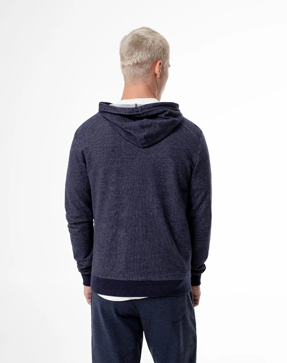 Chaqueta regular fit con capucha azul jaspeada sold by Gef product image thumbnail 2