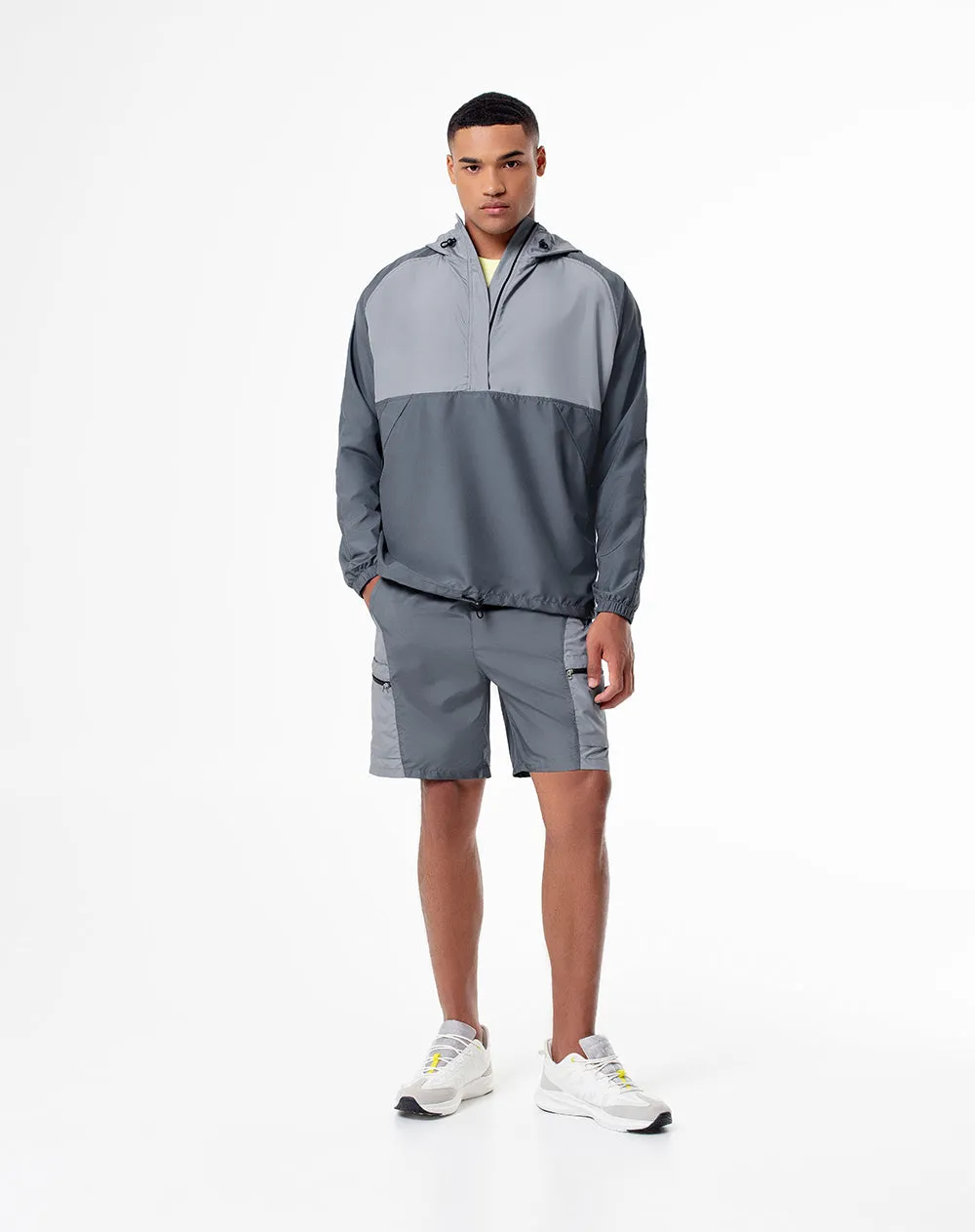 Short pantaloneta gris bloques sold by Gef product image thumbnail 3