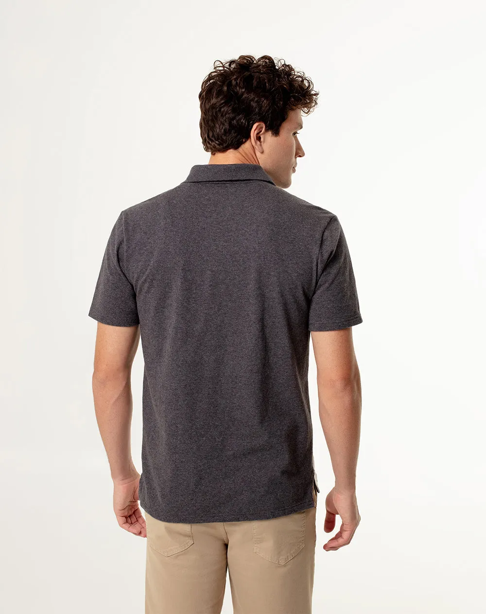 Polo slim algodón gris hombre sold by Gef product image thumbnail 2
