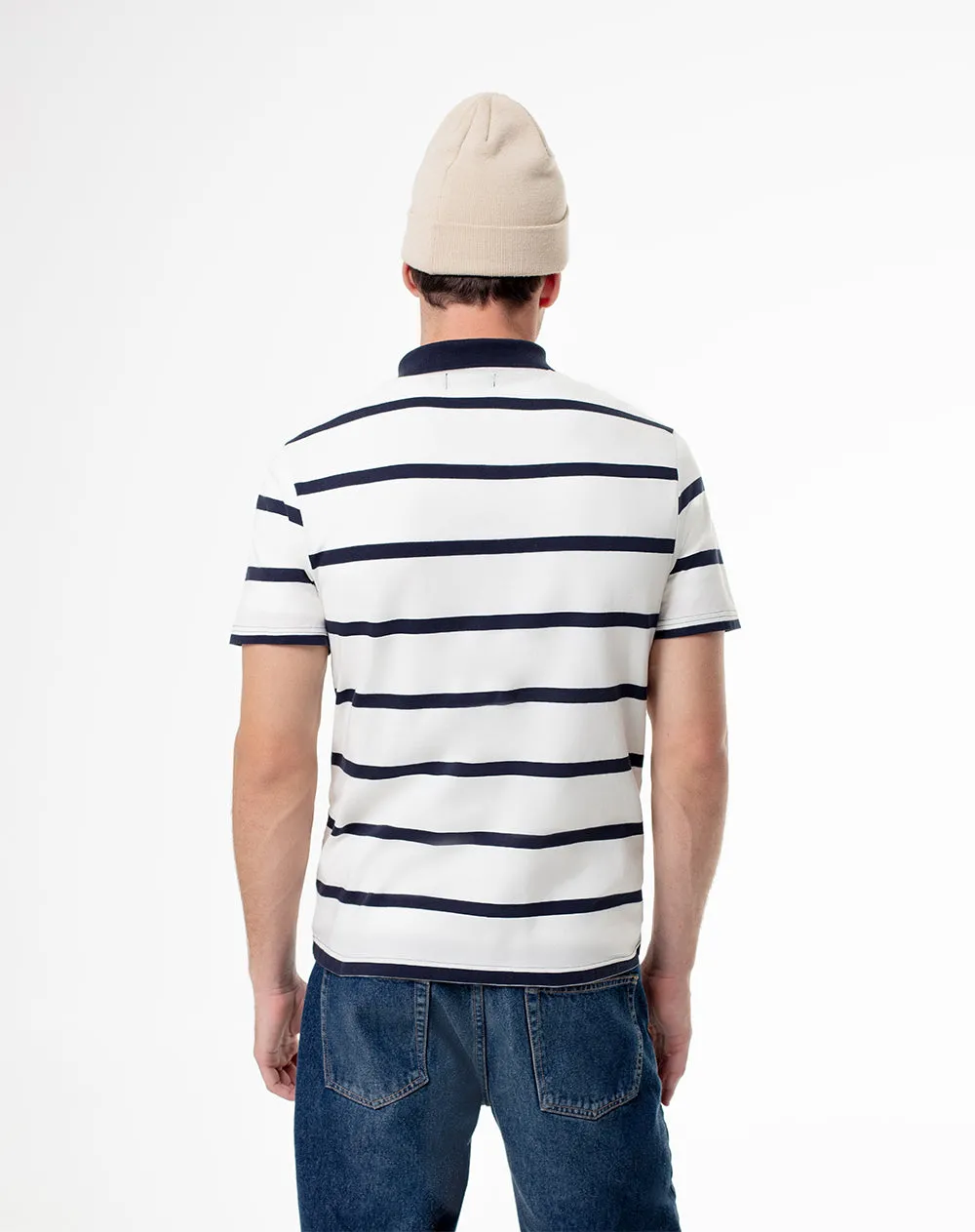 Polo slim fit azul con rayas sold by Gef product image thumbnail 2