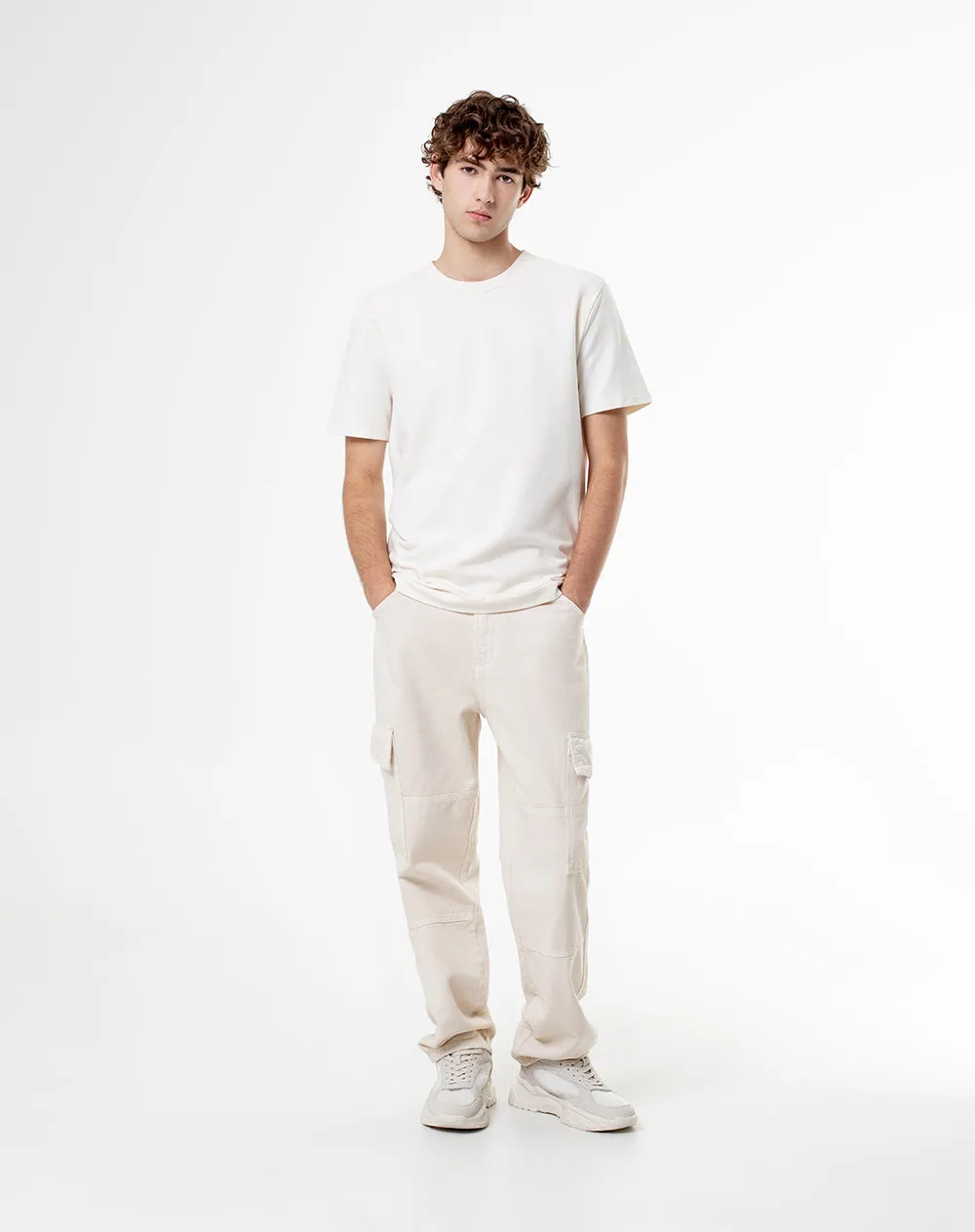 Camiseta oversize algodón vainilla hombre sold by Gef product image thumbnail 4