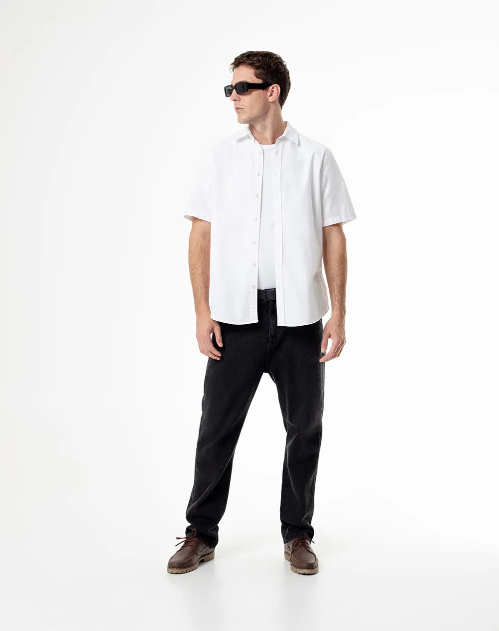 Camisa manga corta regular algodón blanca hombre sold by Gef product image thumbnail 4