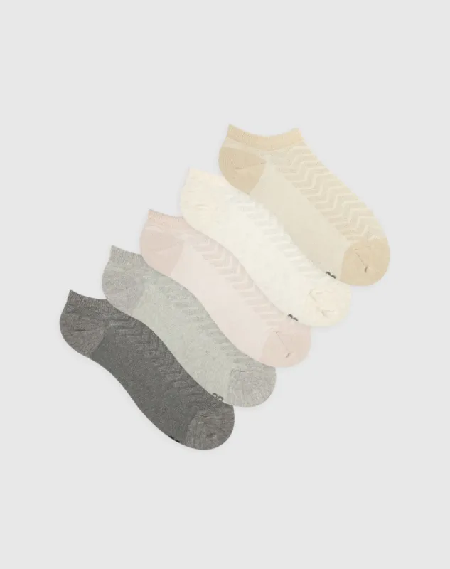 Medias mujer tobillera corta algodón pack x5 surtido sold by Gef