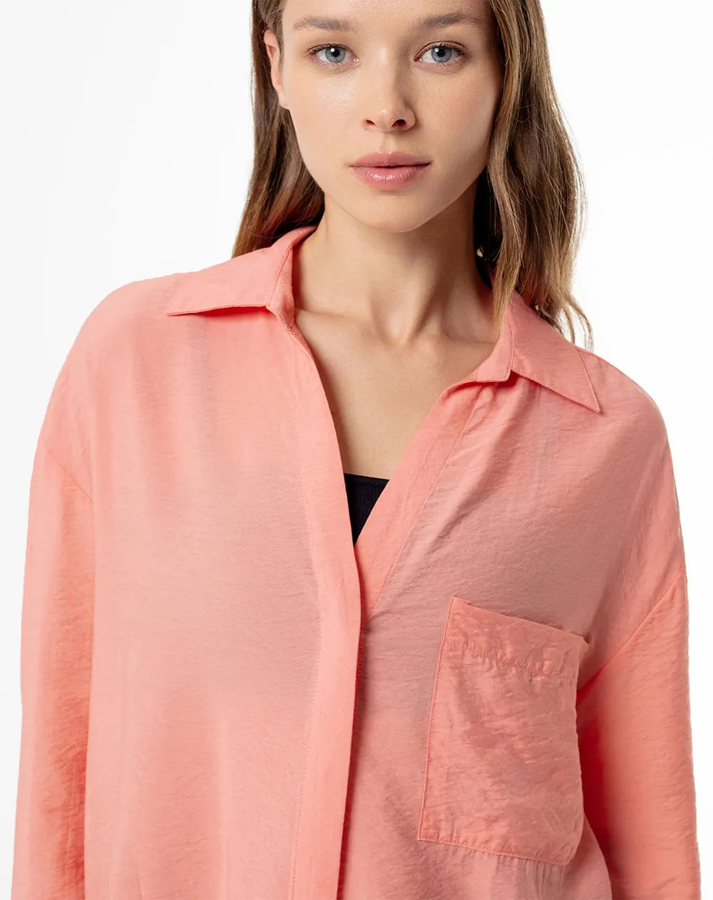 Camisa manga larga regular coral mujer sold by Gef product image thumbnail 3
