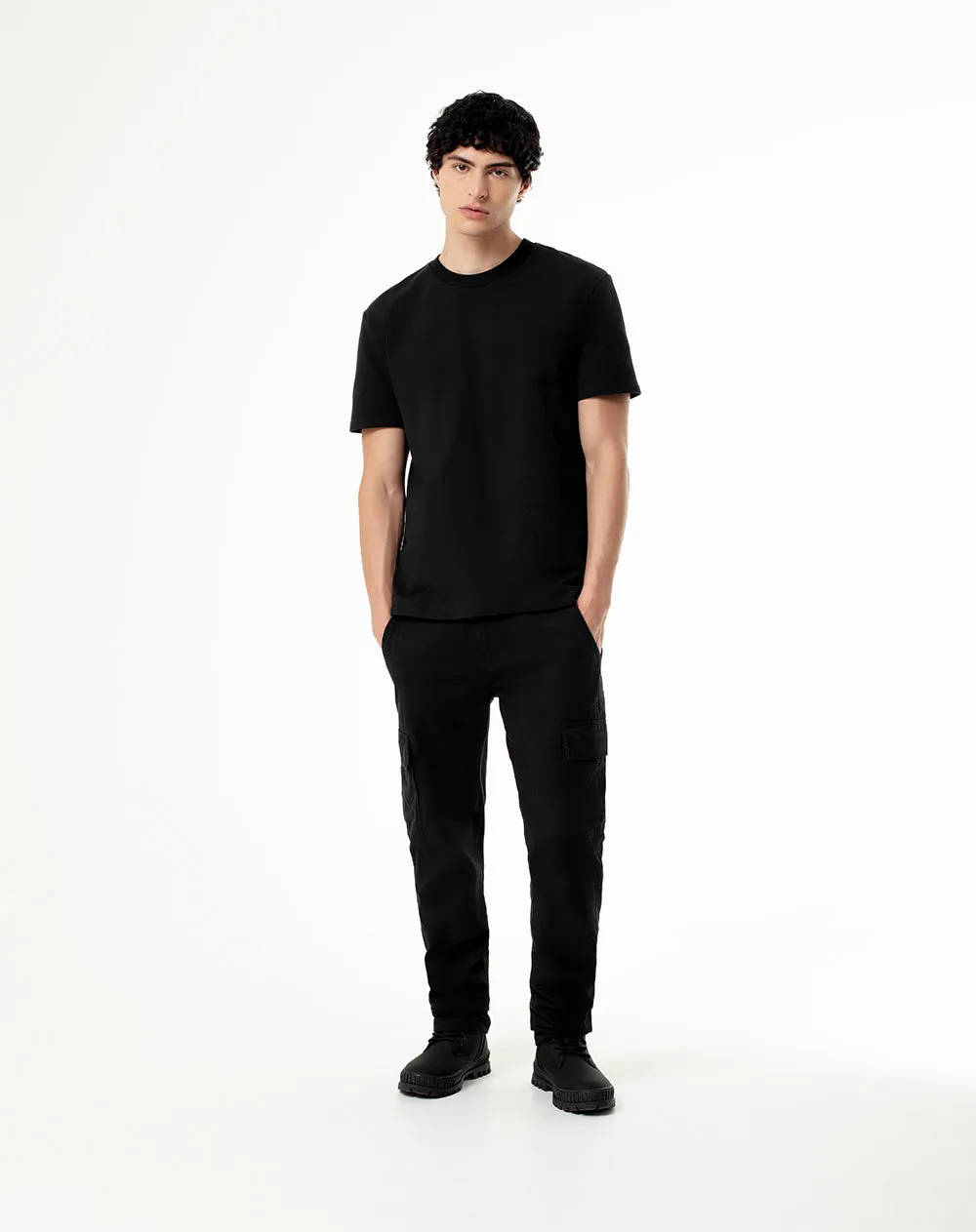 Camiseta oversize algodón negra hombre sold by Gef product image thumbnail 4