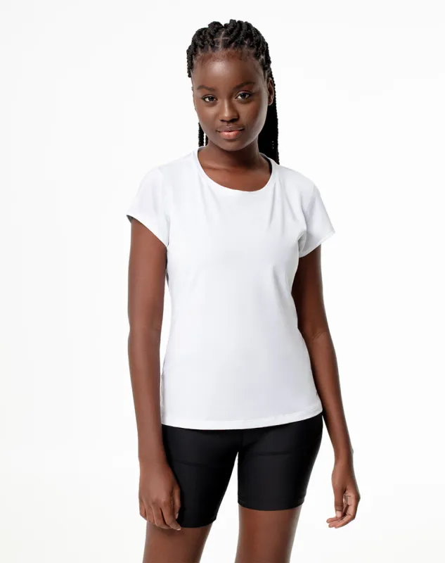 Camiseta deportiva secado rápido blanca mujer sold by Gef