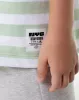 Camiseta regular fit manga corta verde rayas sold by Gef