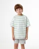 Camiseta regular fit manga corta verde rayas sold by Gef