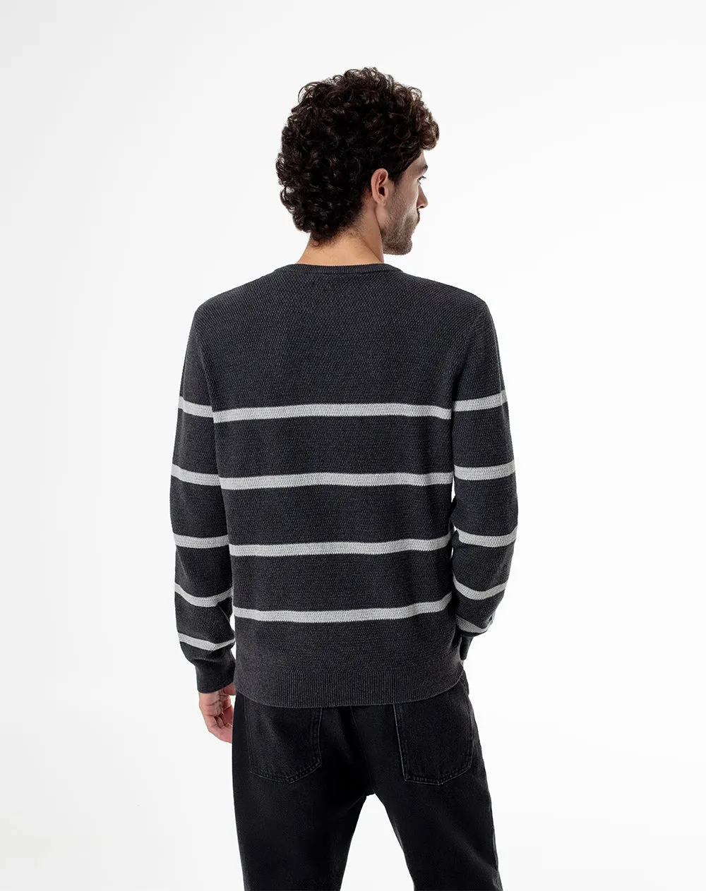 Buzo regular fit gris jaspe rayas sold by Gef product image thumbnail 2