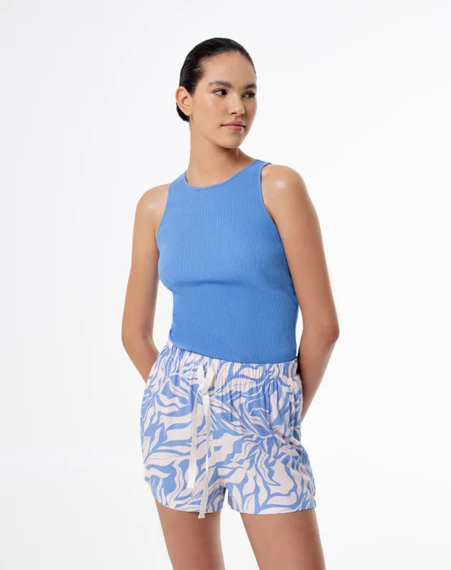 Short azul estampado sold by Gef