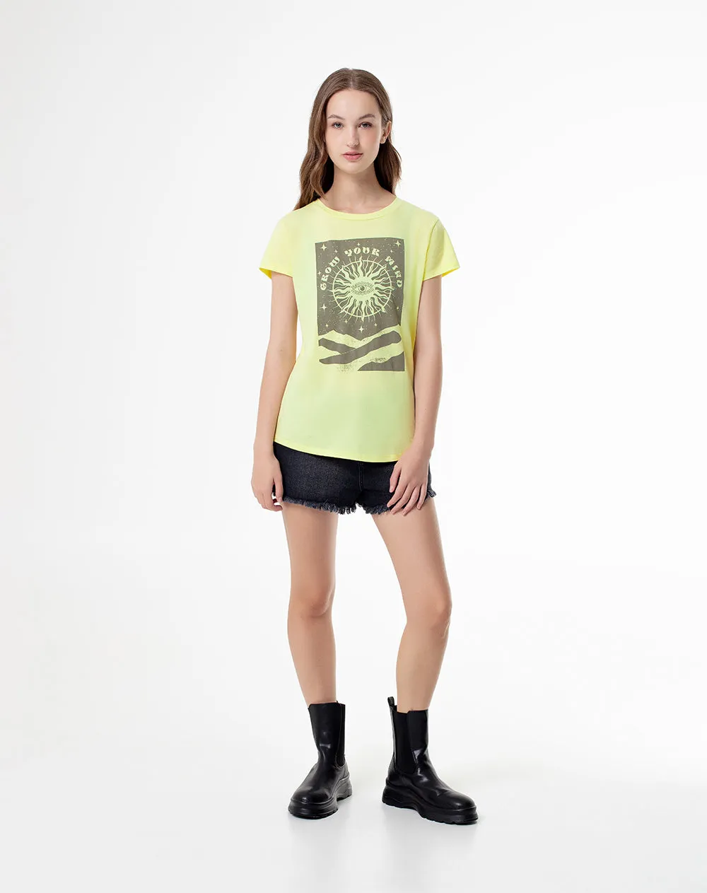 Camiseta regular fit manga 3/4 verde sold by Gef product image thumbnail 4