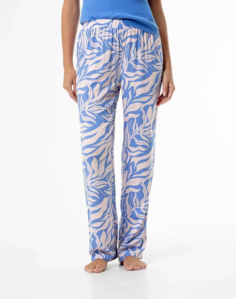 Pantalón regular fit tiro medio azul estampado sold by Gef product image thumbnail 3