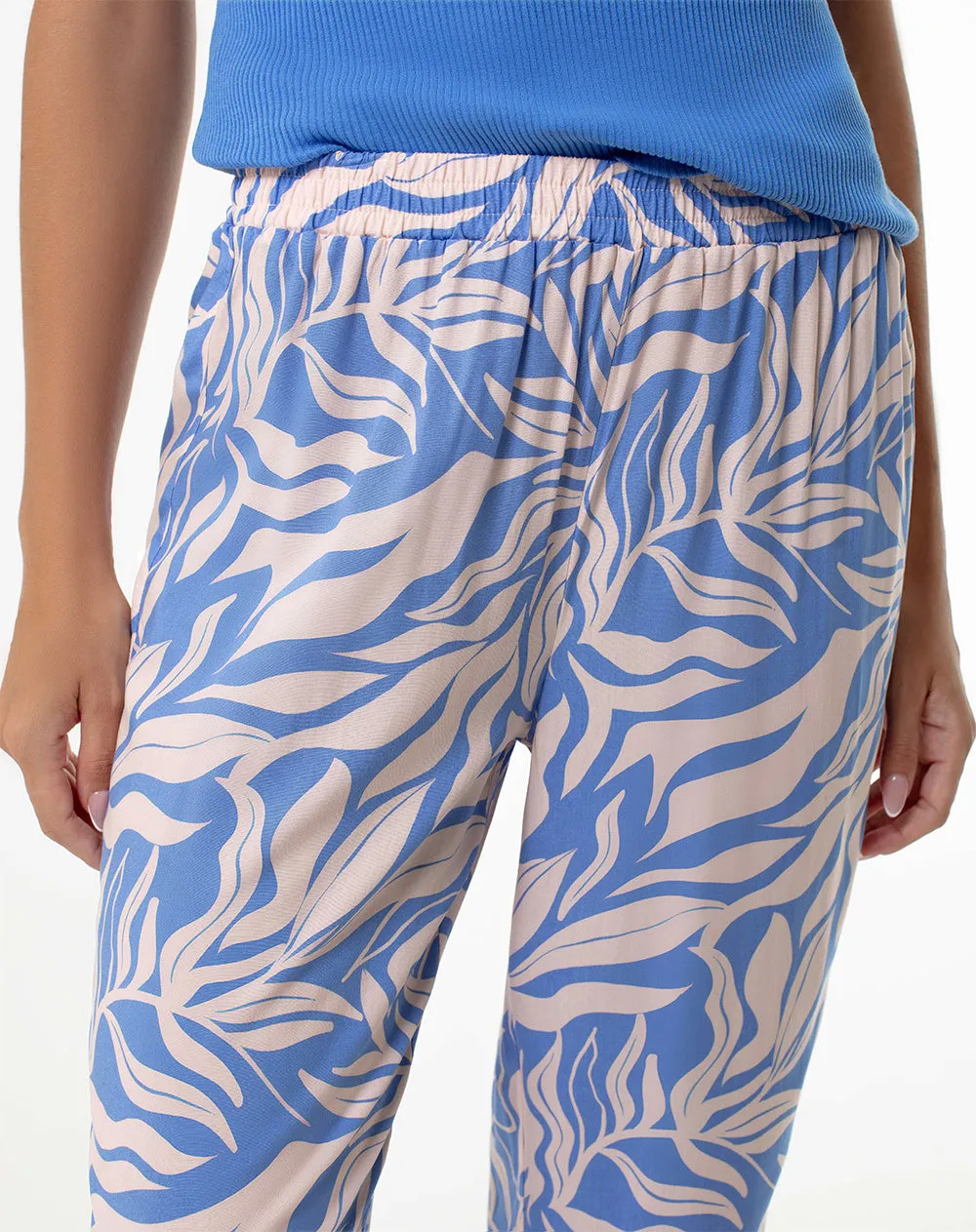 Pantalón regular fit tiro medio azul estampado sold by Gef product image thumbnail 4