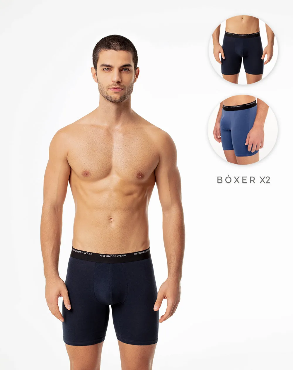 Bóxer medio algodón jersey x2unds surtido sold by Gef
