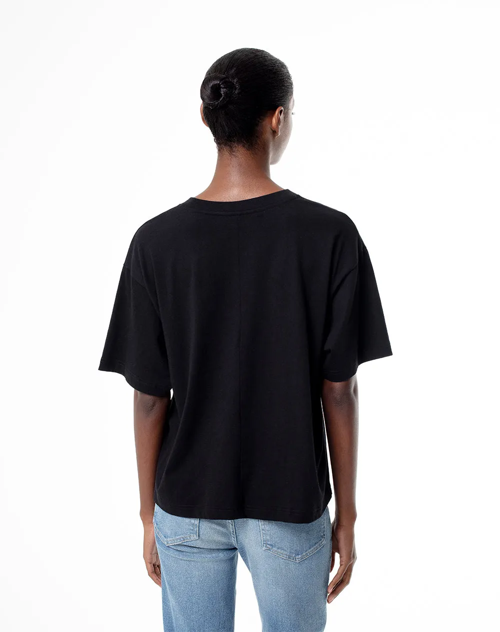 Camiseta oversize algodón negra mujer sold by Gef product image thumbnail 2