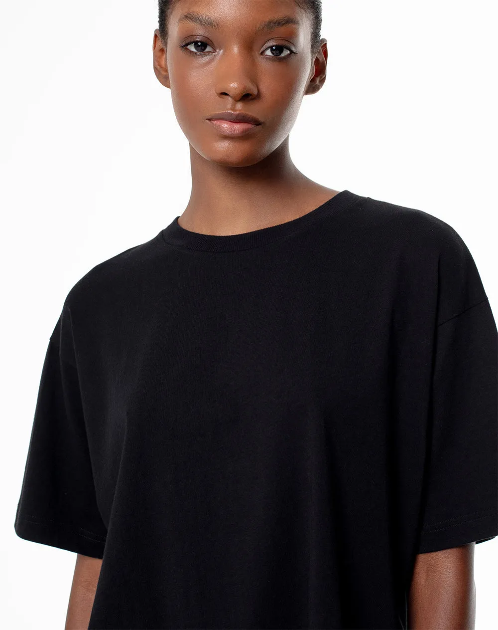 Camiseta oversize algodón negra mujer sold by Gef product image thumbnail 3