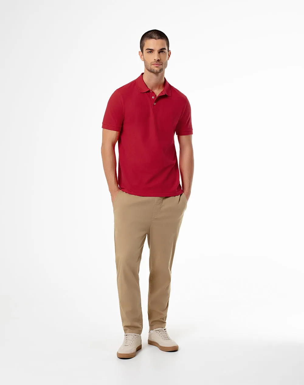 Polo slim algodón roja hombre sold by Gef product image thumbnail 4