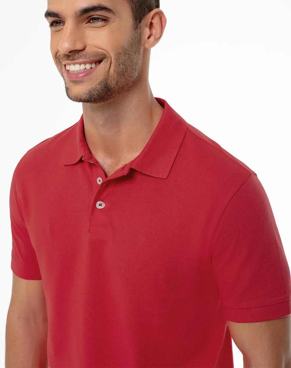 Polo slim algodón roja hombre sold by Gef