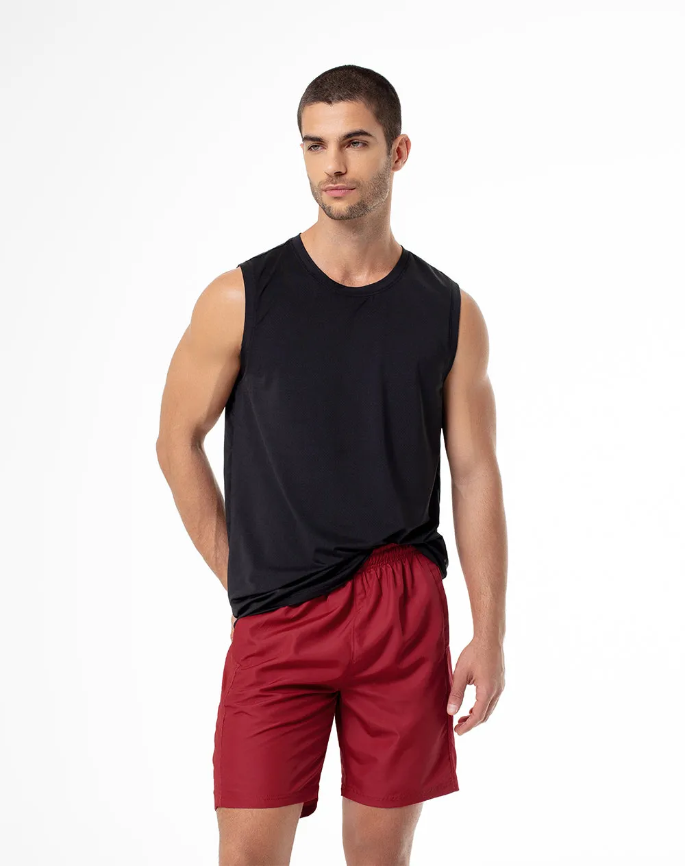 Pantaloneta deportiva secado rápido roja hombre sold by Gef