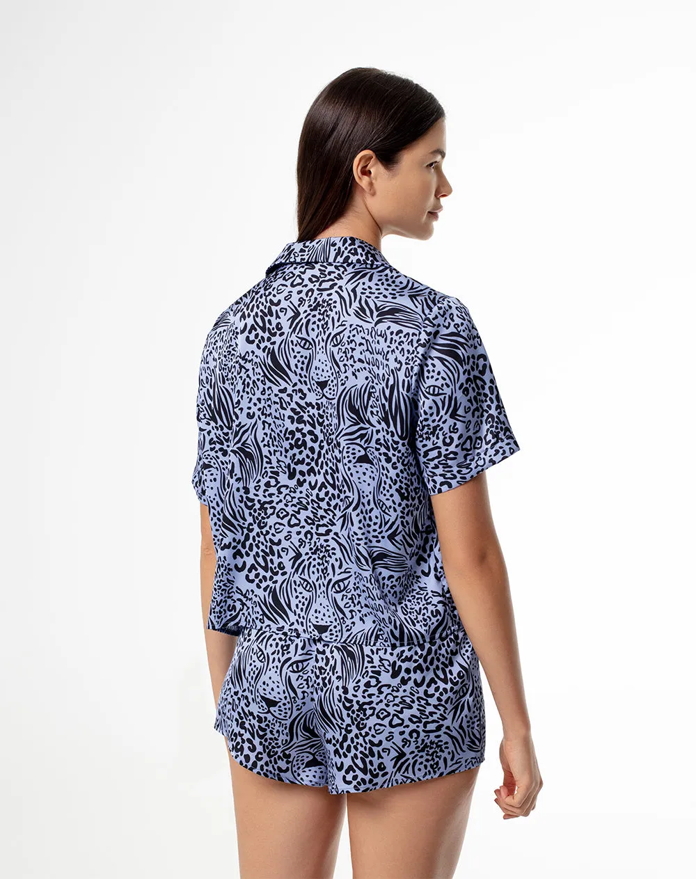 Camisa regular fit manga corta lavanda estampado sold by Gef product image thumbnail 2