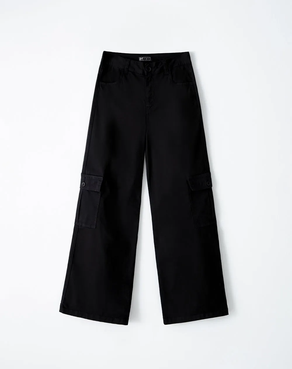 Pantalón cargo tiro medio algodón negro mujer sold by Gef product image thumbnail 5