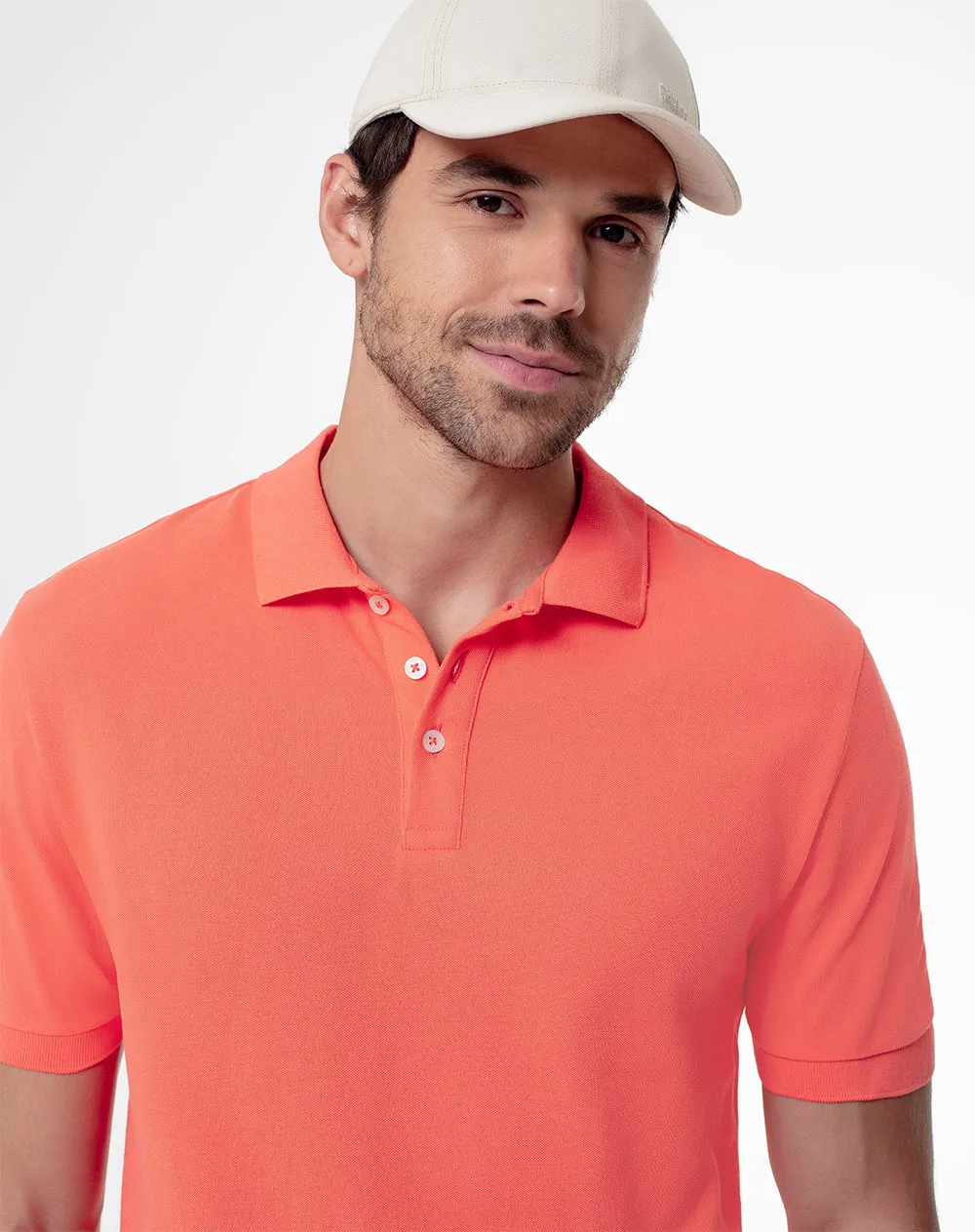 Polo slim fit coral sold by Gef product image thumbnail 3