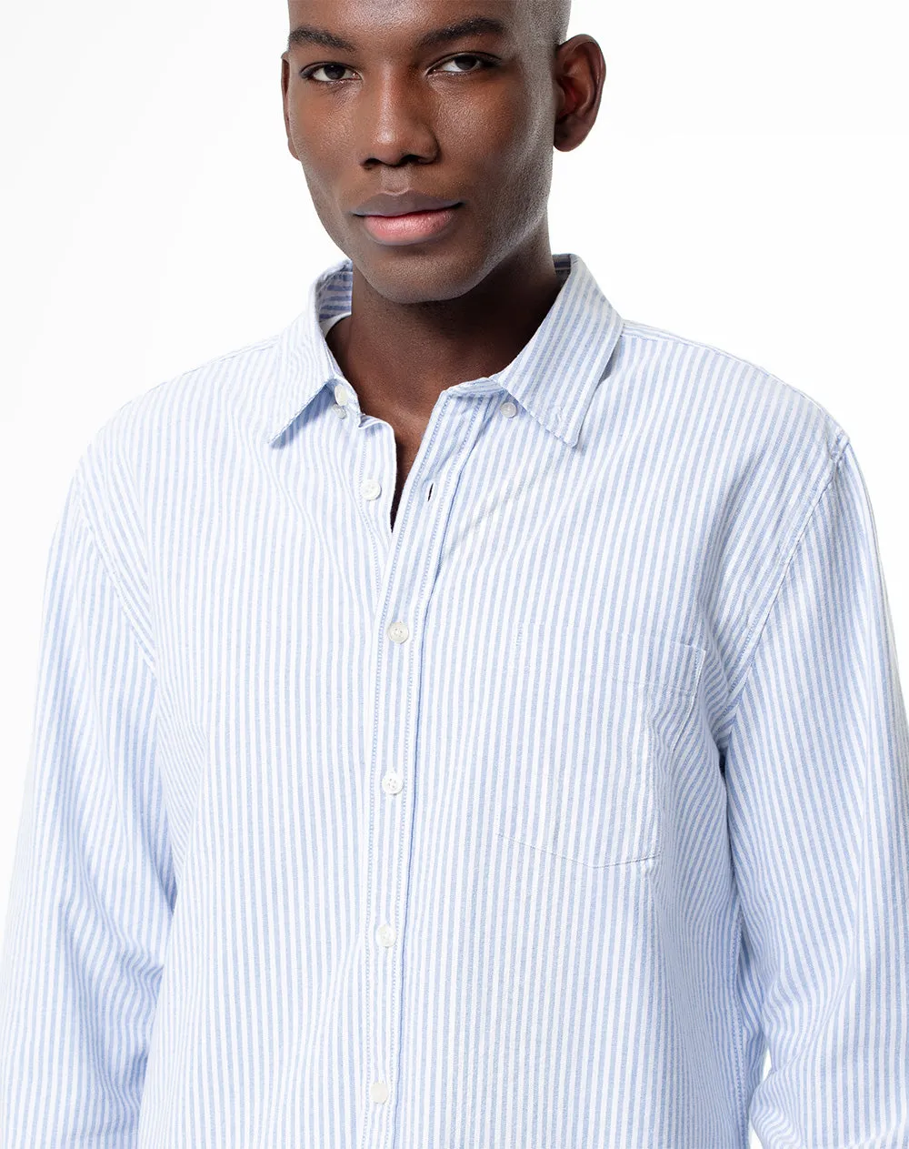 Camisa manga larga slim algodón rayas hombre sold by Gef product image thumbnail 3