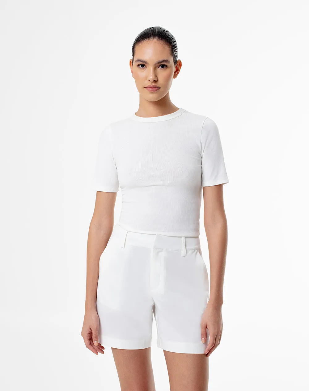 Short tiro medio blanco mujer sold by Gef