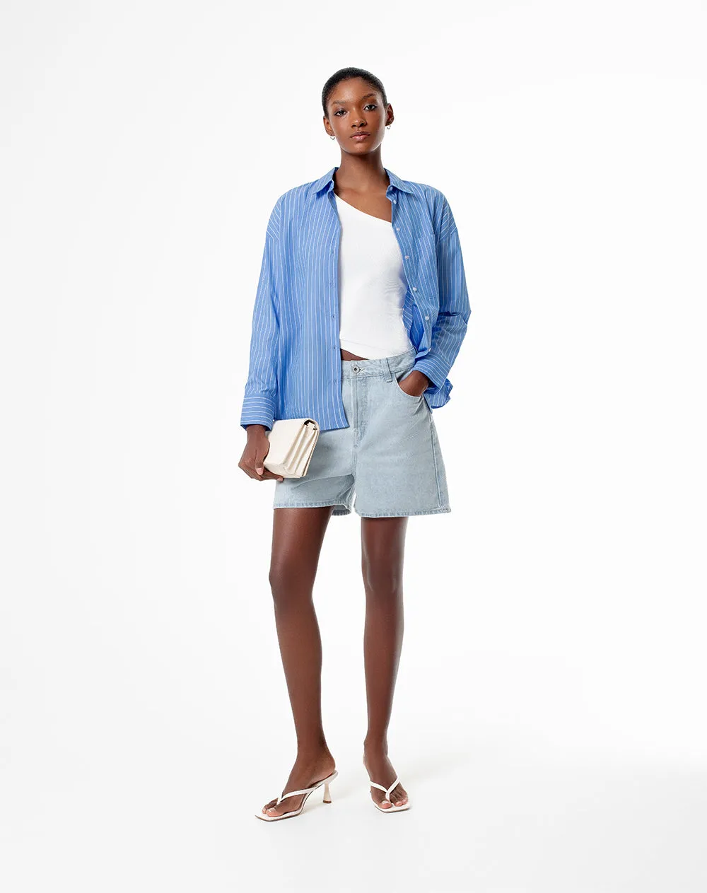 Camisa manga larga oversize algodón rayas mujer sold by Gef product image thumbnail 4