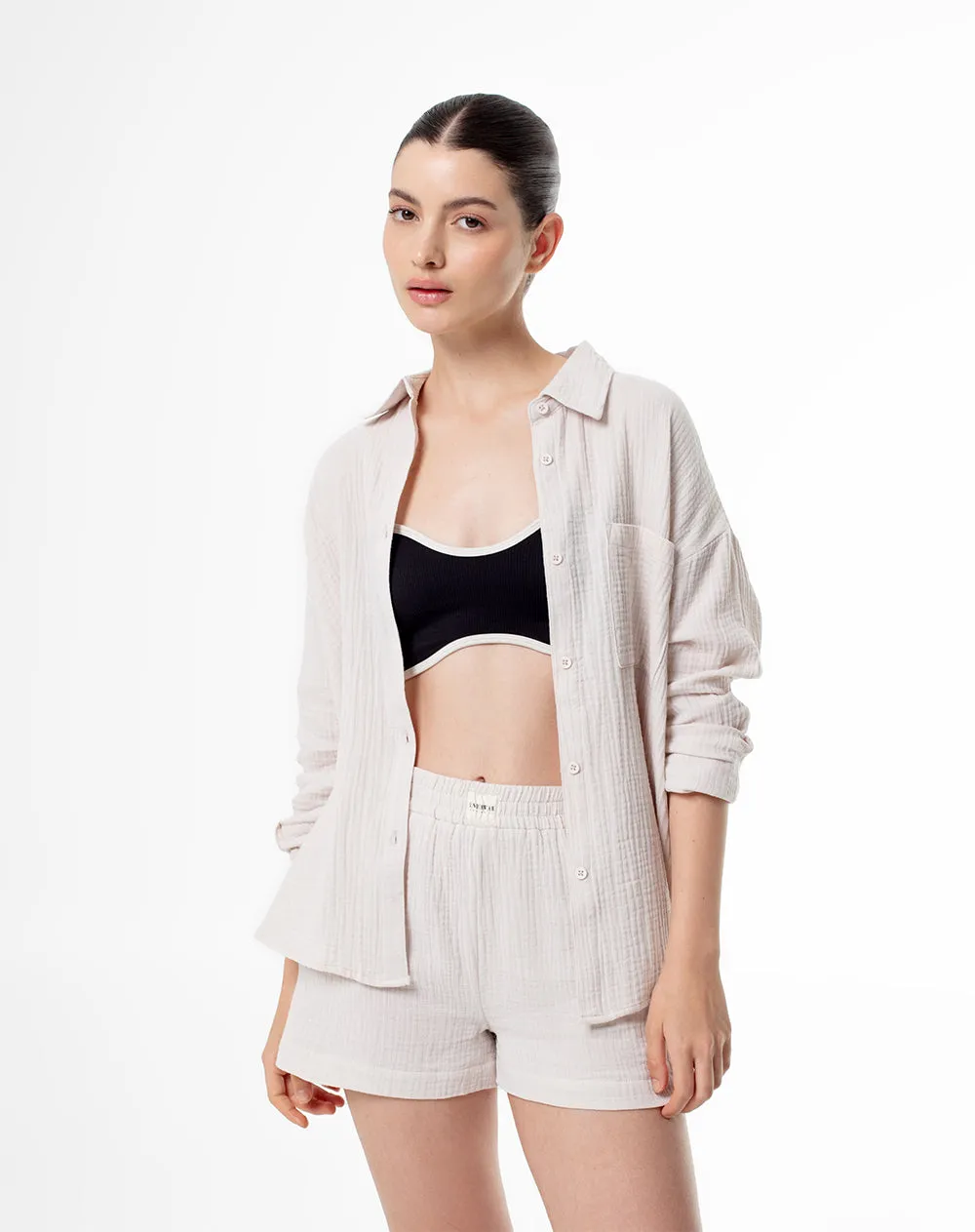 Camisa relaxed fit manga larga arena sold by Gef