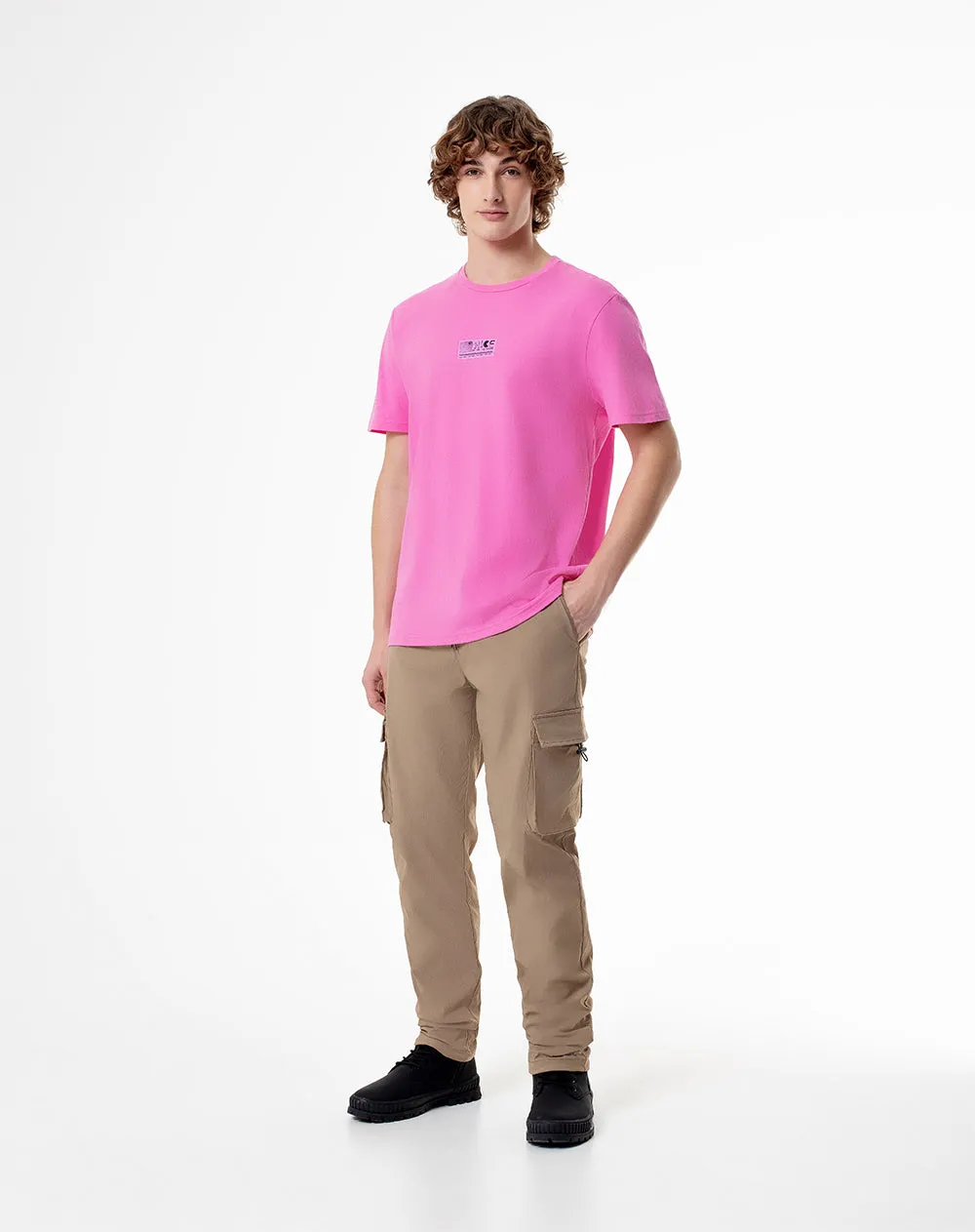 Camiseta regular algodón jersey rosada hombre sold by Gef product image thumbnail 4