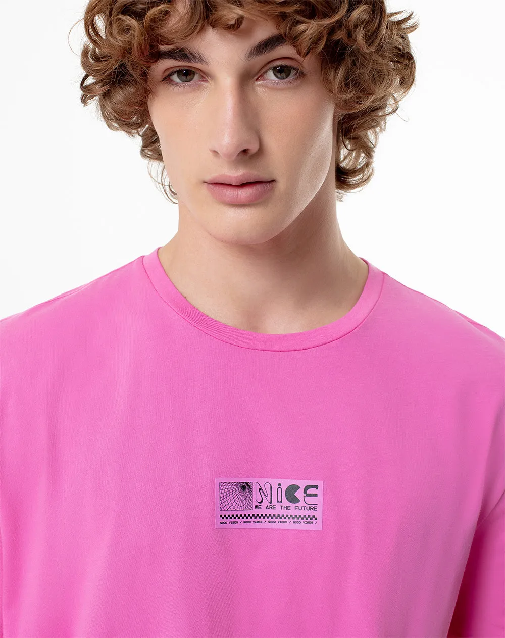 Camiseta regular algodón jersey rosada hombre sold by Gef product image thumbnail 3