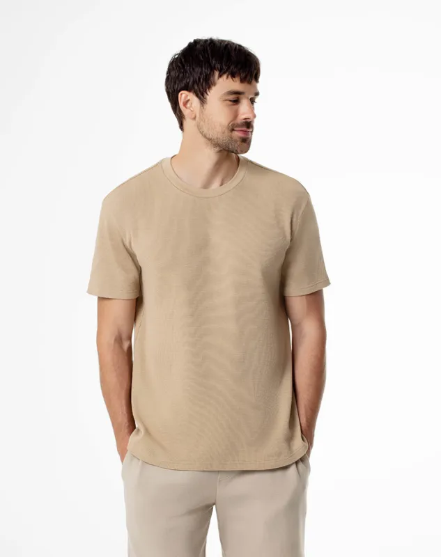 Camiseta oversize algodón habano hombre sold by Gef