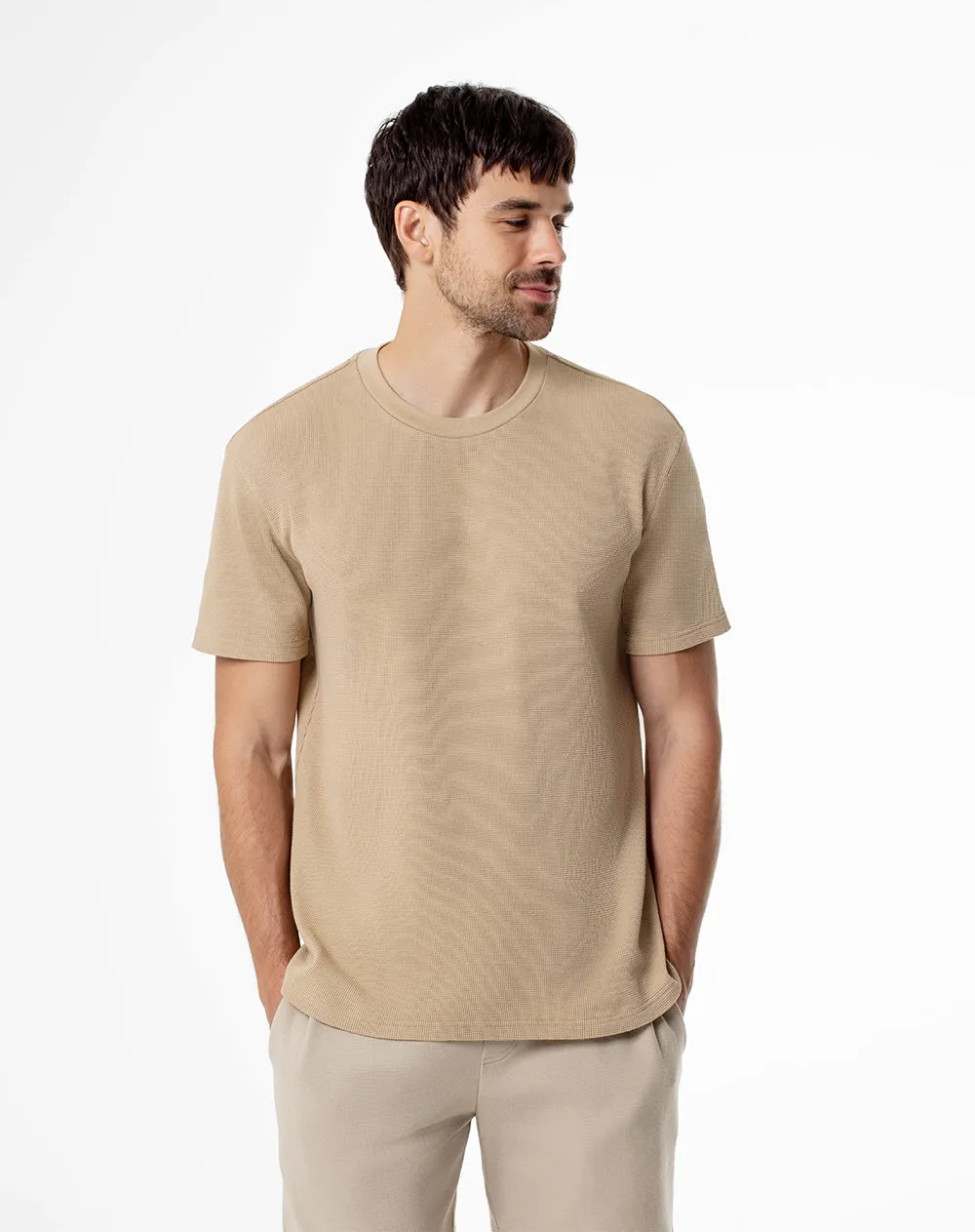 Camiseta oversize algodón habano hombre sold by Gef