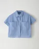 Camisa oversized fit manga corta blanca con rayas sold by Gef