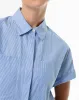 Camisa oversized fit manga corta blanca con rayas sold by Gef
