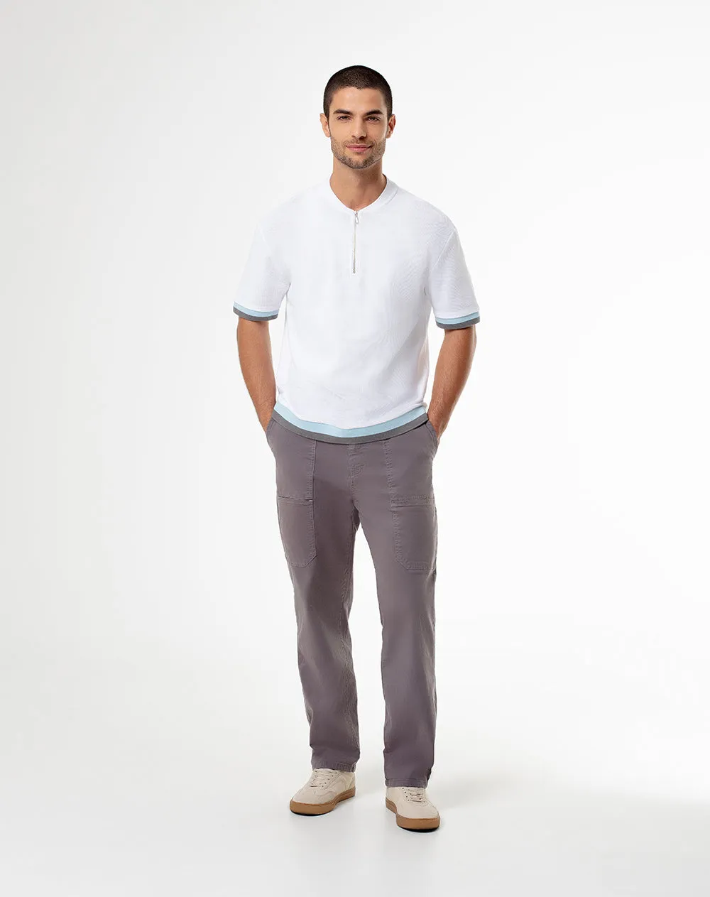 Camiseta regular fit manga corta blanca sold by Gef product image thumbnail 4