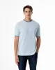 Camiseta regular algodón jersey azul hombre sold by Gef